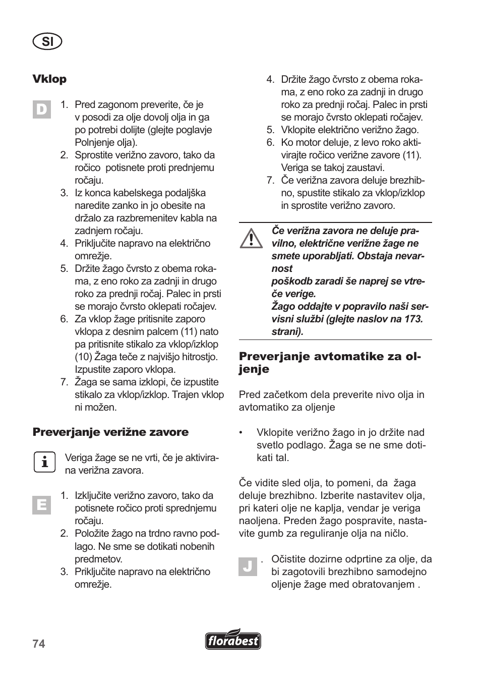 Florabest FKS 2200 B1 User Manual | Page 74 / 174
