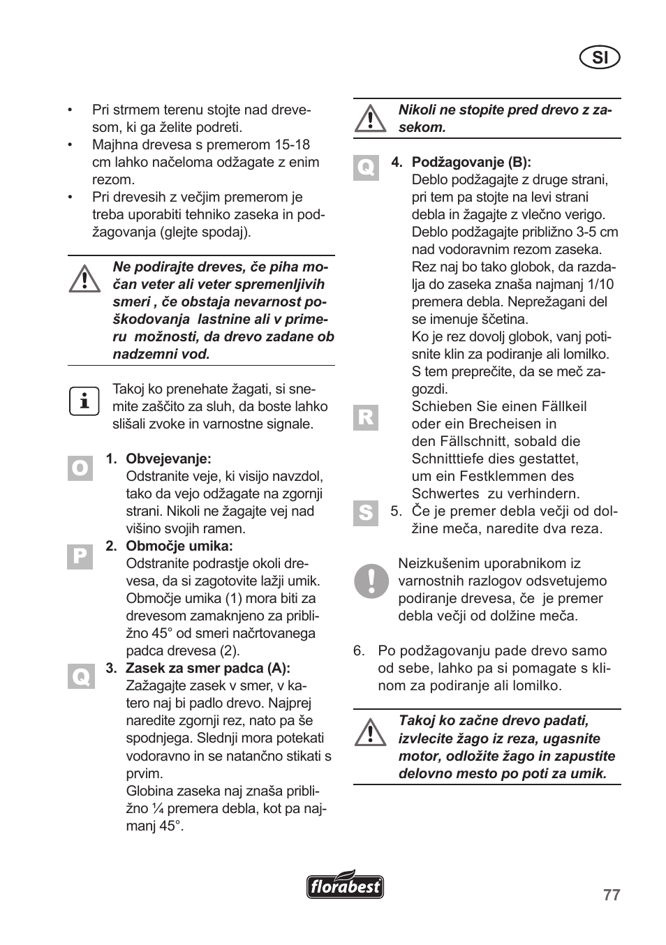 Florabest FKS 2200 B1 User Manual | Page 77 / 174