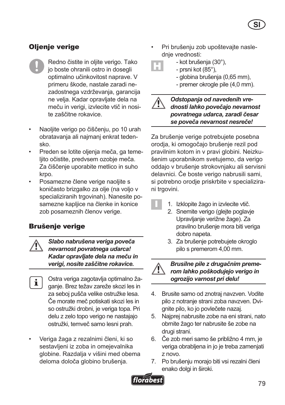 Florabest FKS 2200 B1 User Manual | Page 79 / 174