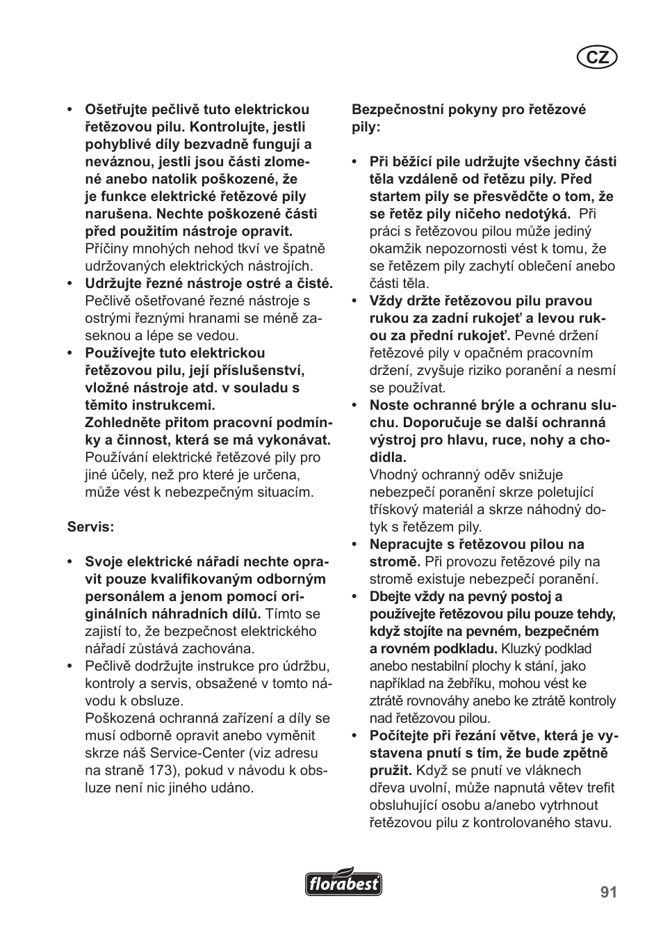 Florabest FKS 2200 B1 User Manual | Page 91 / 174