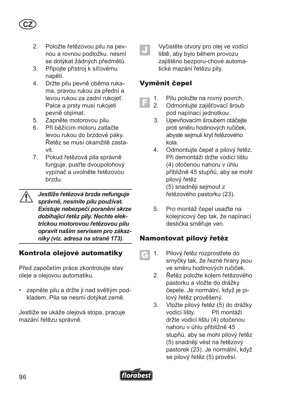 Florabest FKS 2200 B1 User Manual | Page 96 / 174
