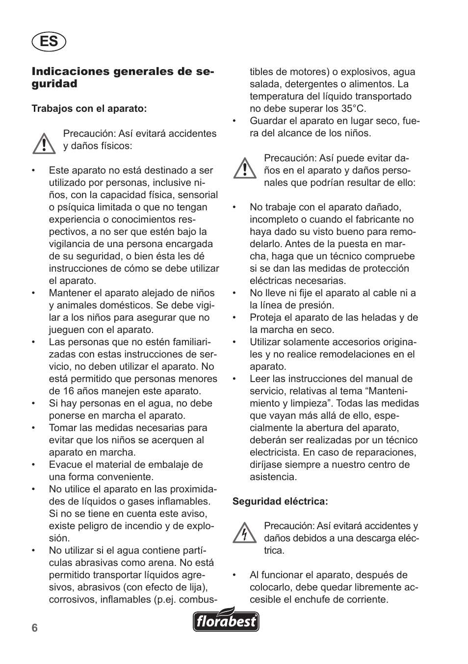 Florabest FHA 1100 A1 User Manual | Page 6 / 50