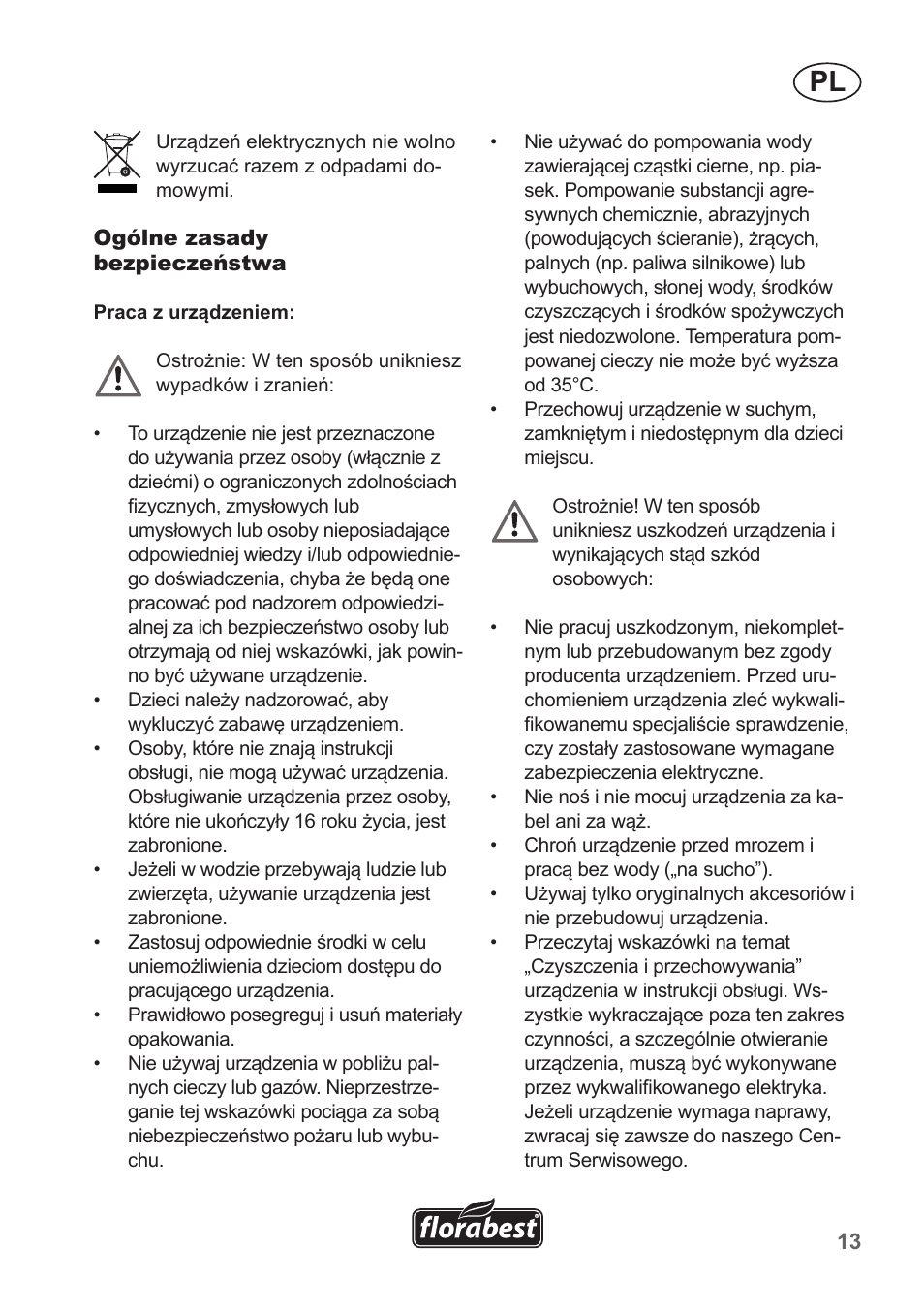 Florabest FHA 1100 A1 User Manual | Page 13 / 66