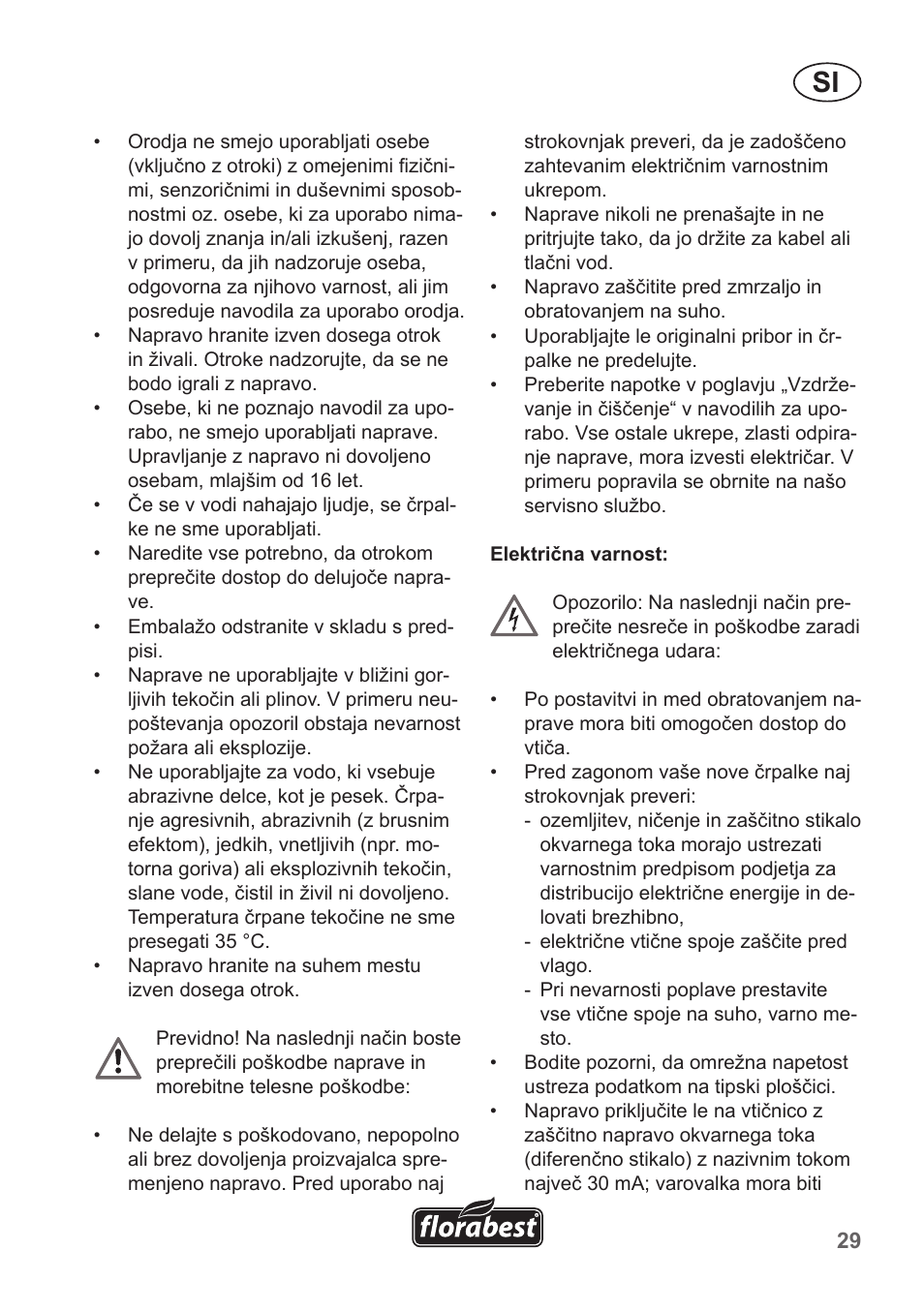 Florabest FHA 1100 A1 User Manual | Page 29 / 66