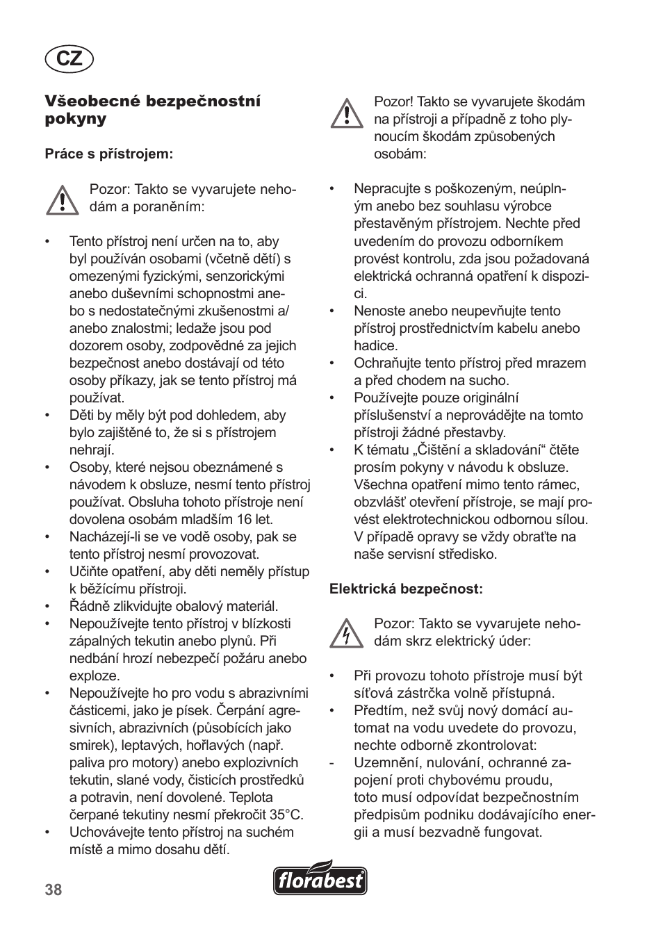 Florabest FHA 1100 A1 User Manual | Page 38 / 66