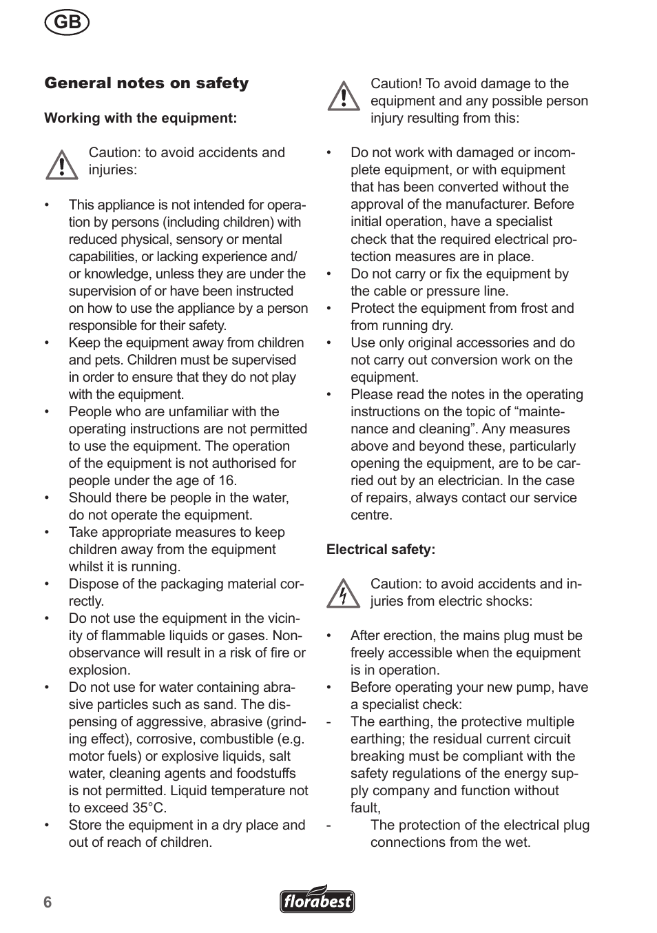 Florabest FHA 1100 A1 User Manual | Page 6 / 66