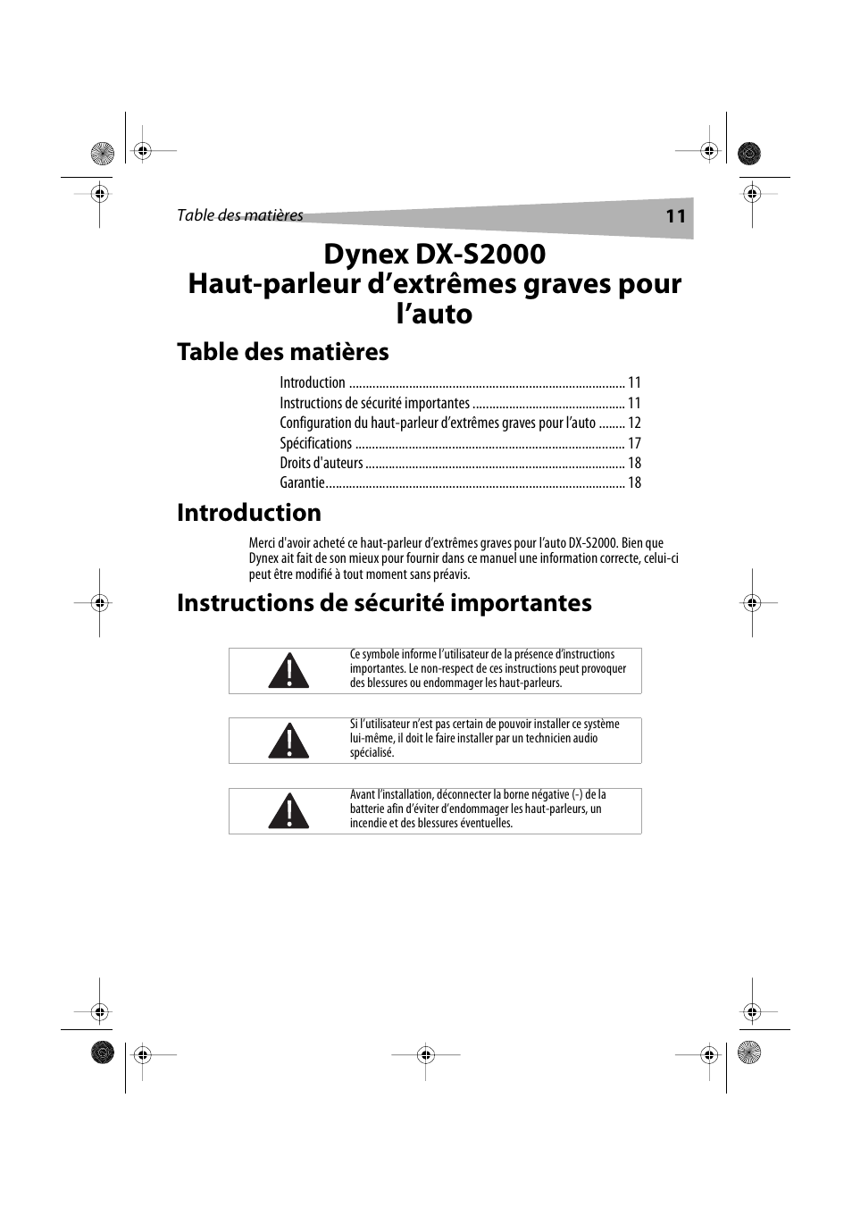 Dynex DX-S2000 User Manual | Page 11 / 30