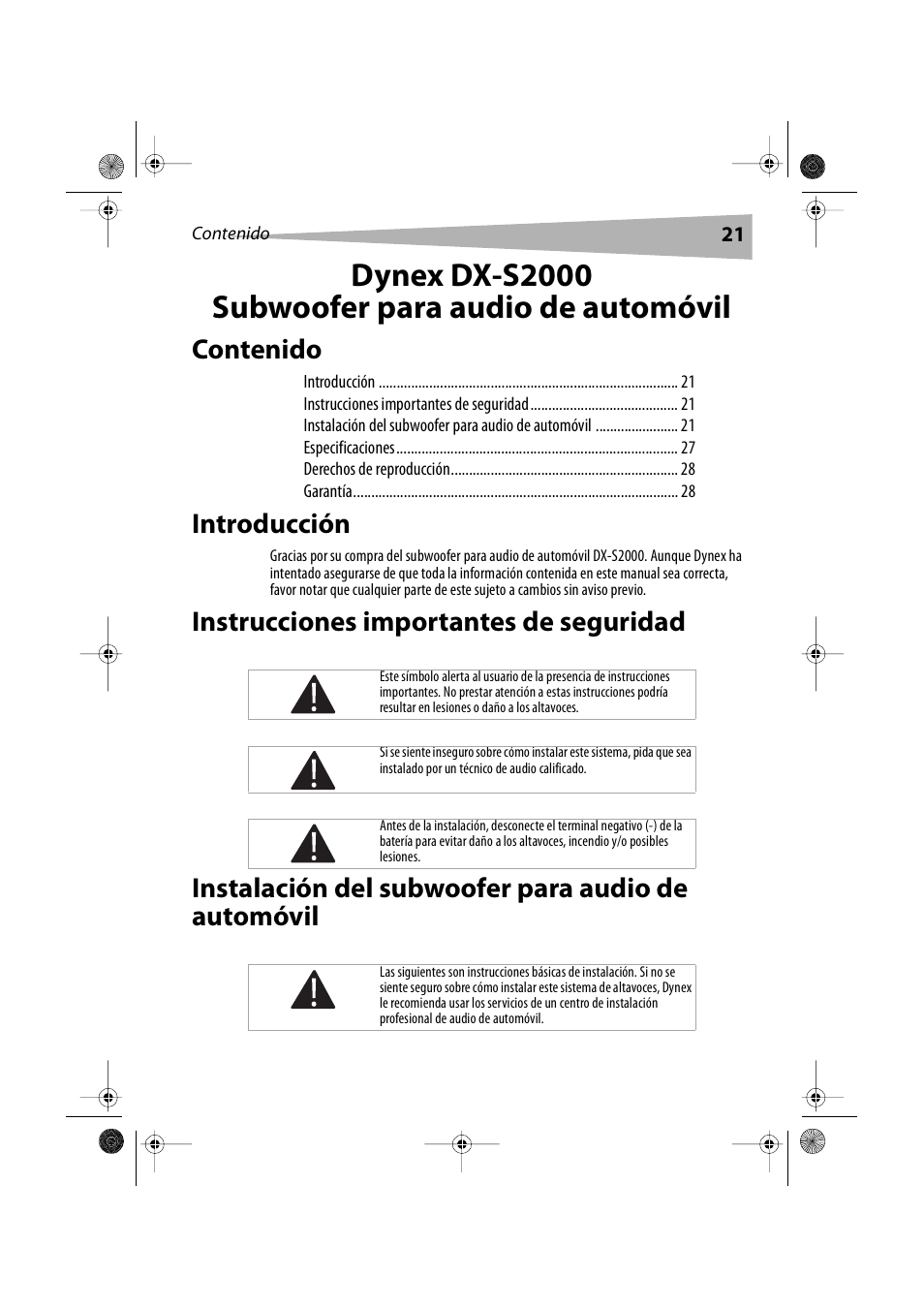 Dynex DX-S2000 User Manual | Page 21 / 30