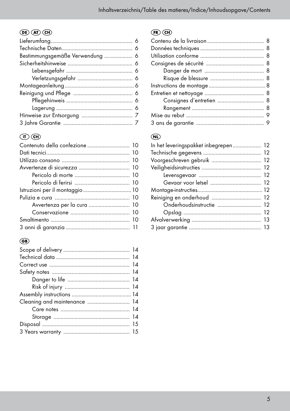 Florabest AG-1780 User Manual | Page 5 / 16