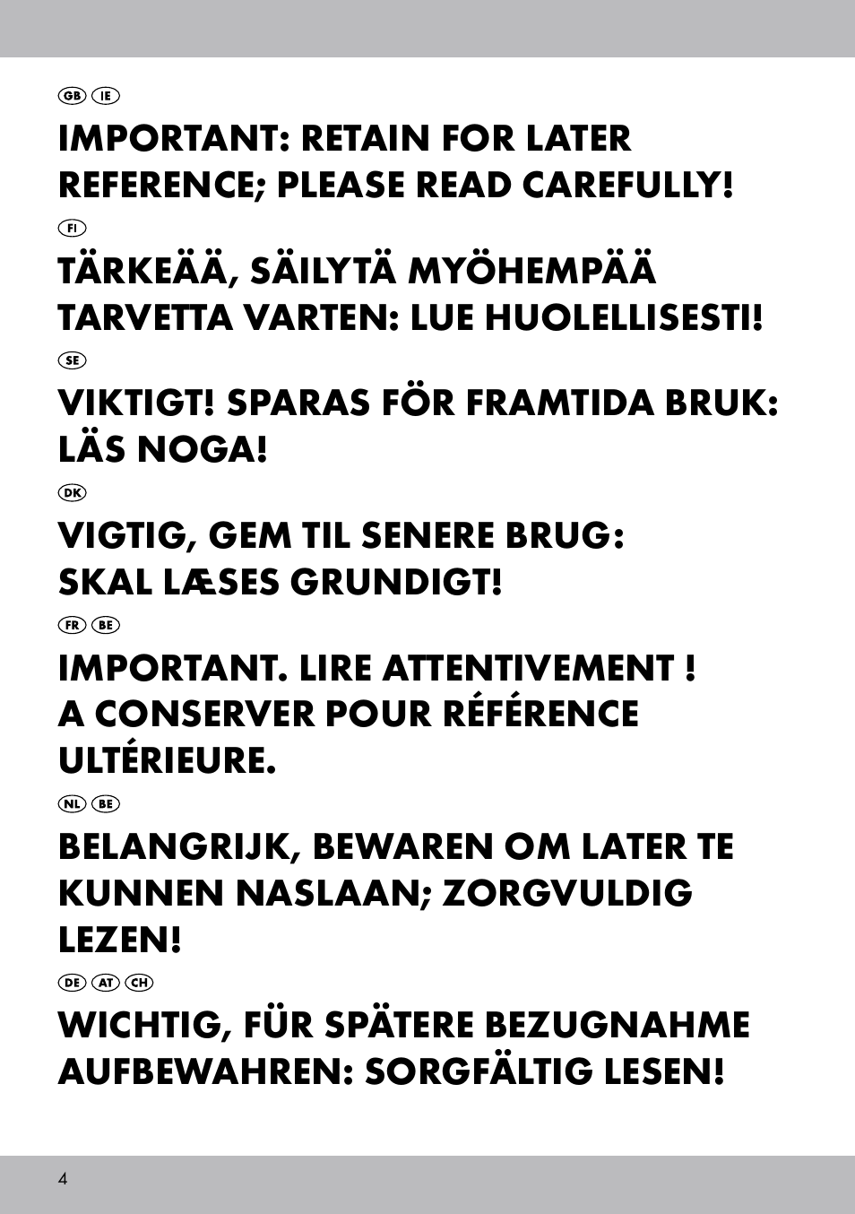 Viktigt! sparas för framtida bruk: läs noga, Vigtig, gem til senere brug: skal læses grundigt | Florabest AG-1759 User Manual | Page 4 / 16