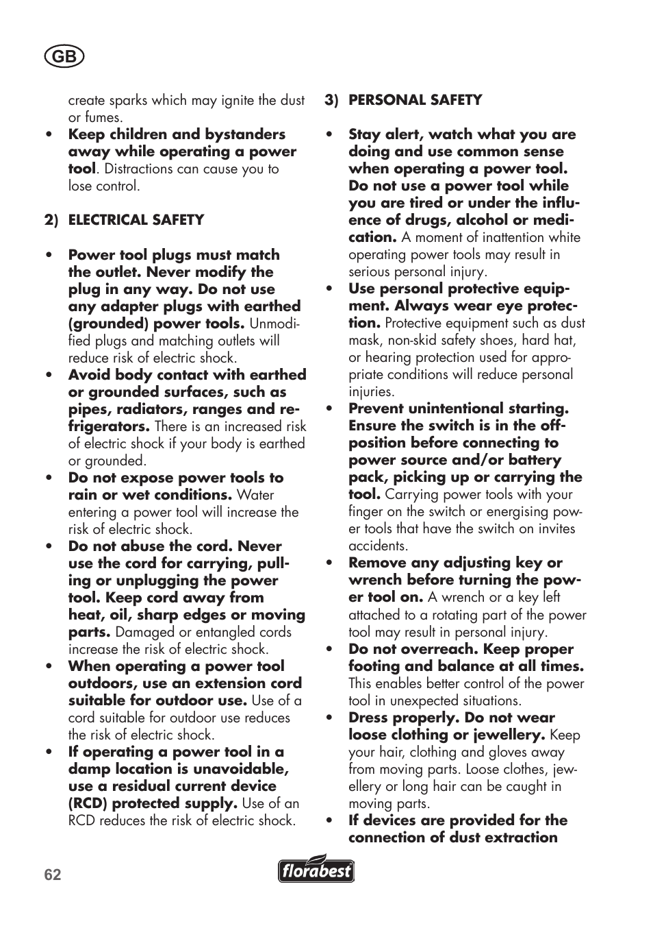 Florabest FAH 18 C3 User Manual | Page 62 / 78