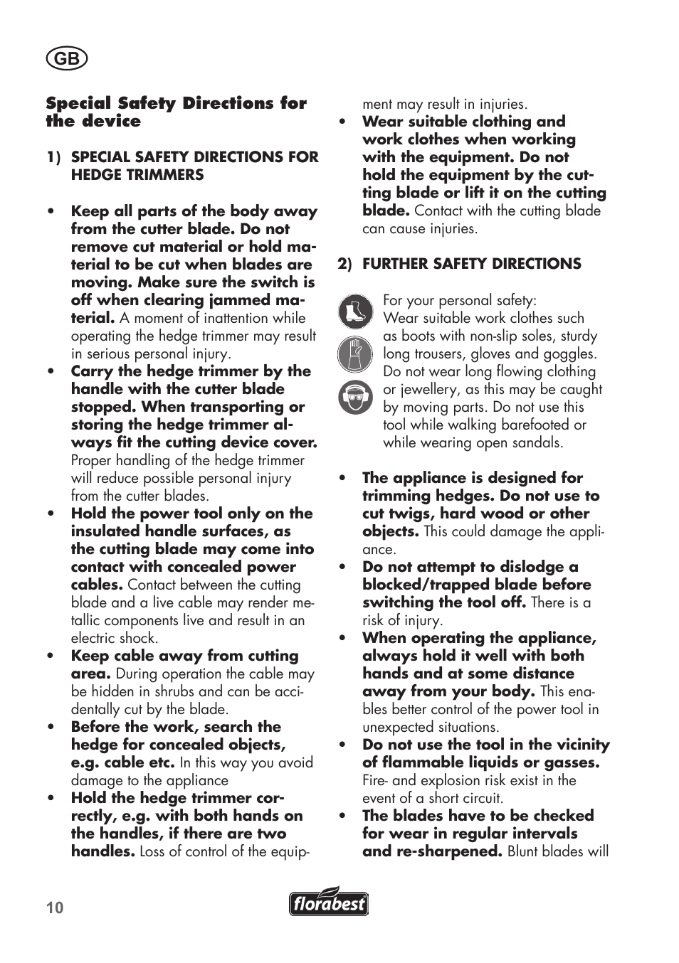 Florabest FAH 18 C3 User Manual | Page 10 / 62