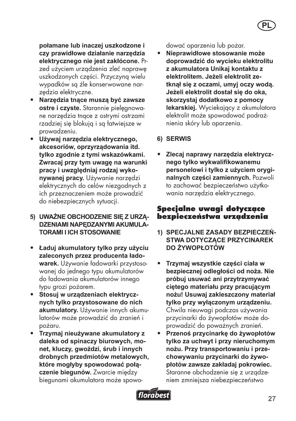Florabest FAH 18 C3 User Manual | Page 27 / 62