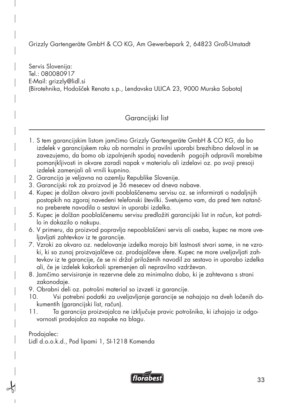 Florabest FHM 38 A1 User Manual | Page 33 / 58