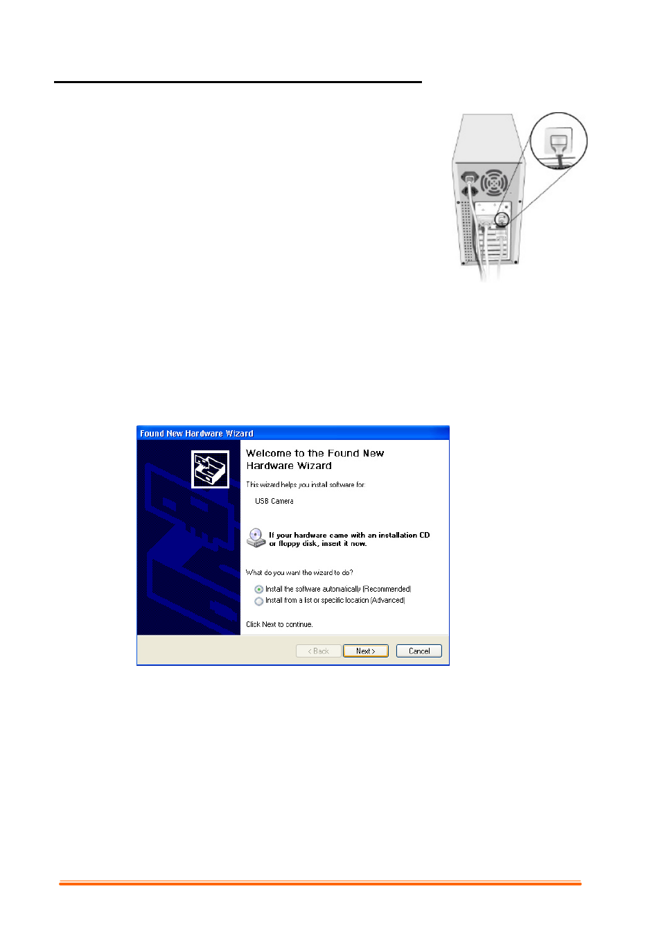 2 plug & play installation under windows | Dynex DX-WC101 User Manual | Page 3 / 10