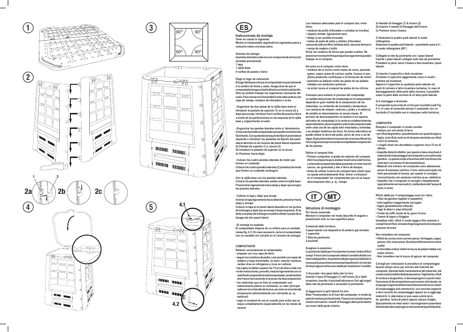 Qe r t, 2a 2b 2c | Florabest Compost Bin / Composter User Manual | Page 11 / 15