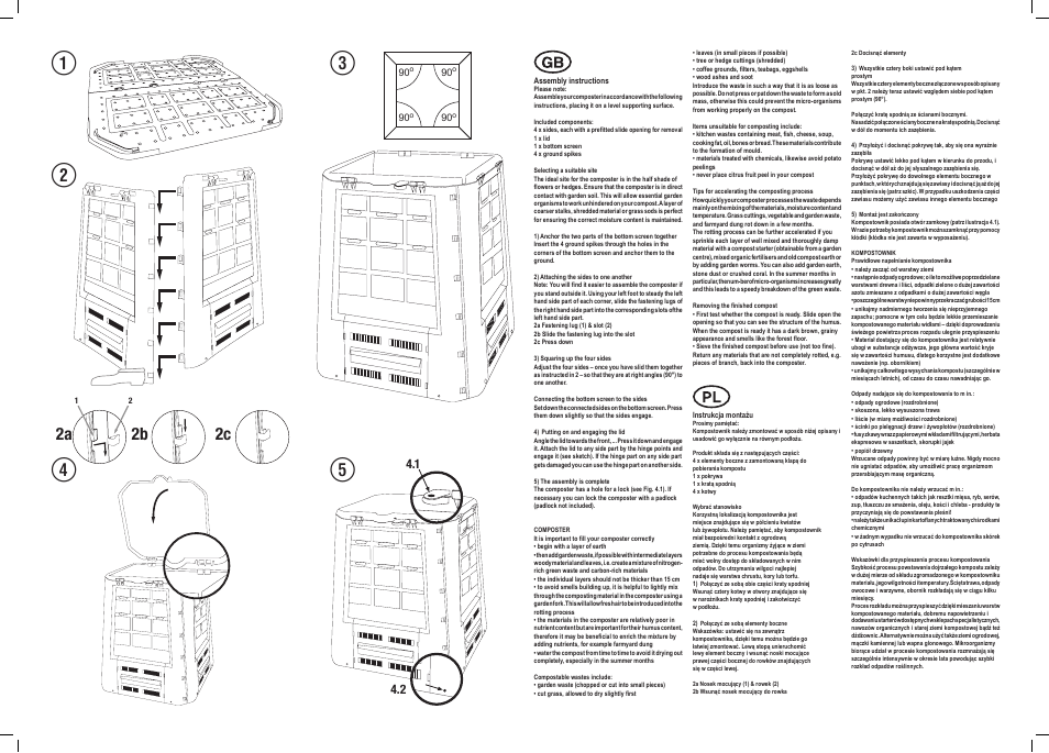 Qe r t, 2a 2b 2c | Florabest Compost Bin / Composter User Manual | Page 8 / 15
