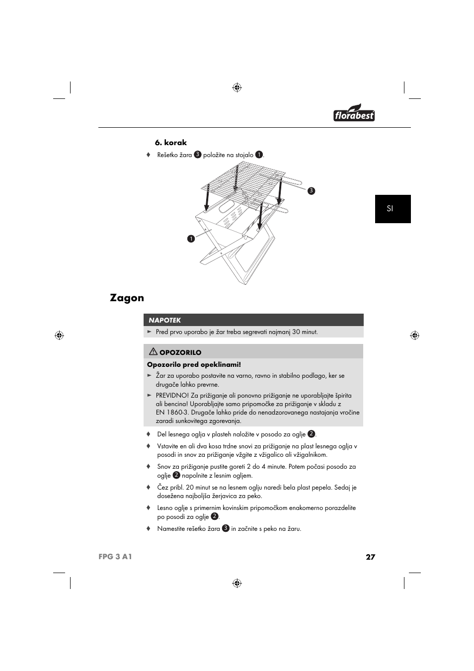 Zagon | Florabest FPG 3 A1 User Manual | Page 30 / 64