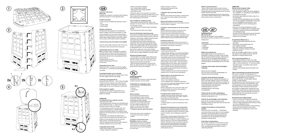 Florabest 360L Compost Bin User Manual | 2 pages