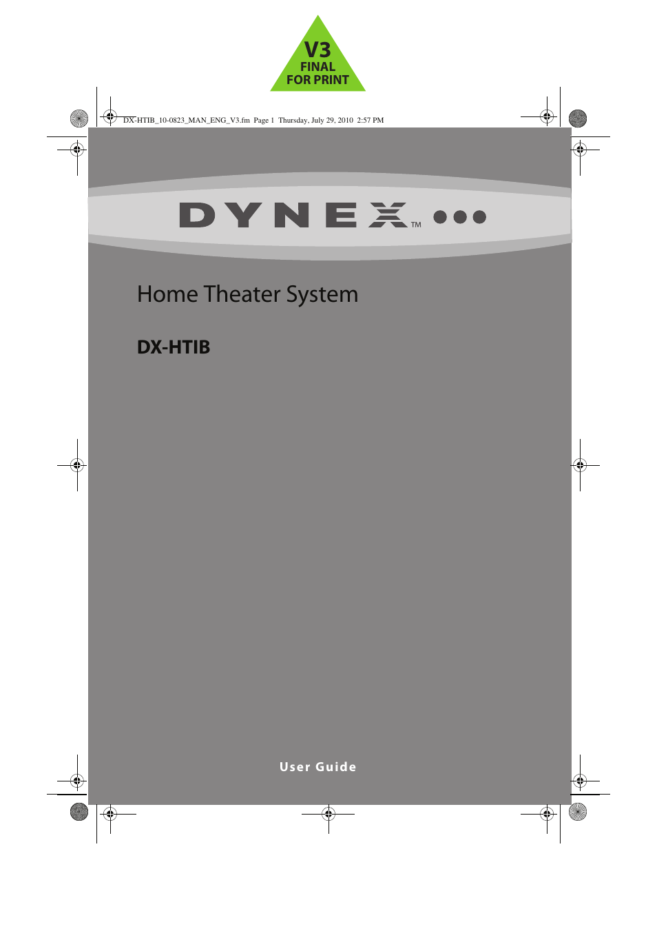 Dynex DX-HTIB User Manual | 28 pages