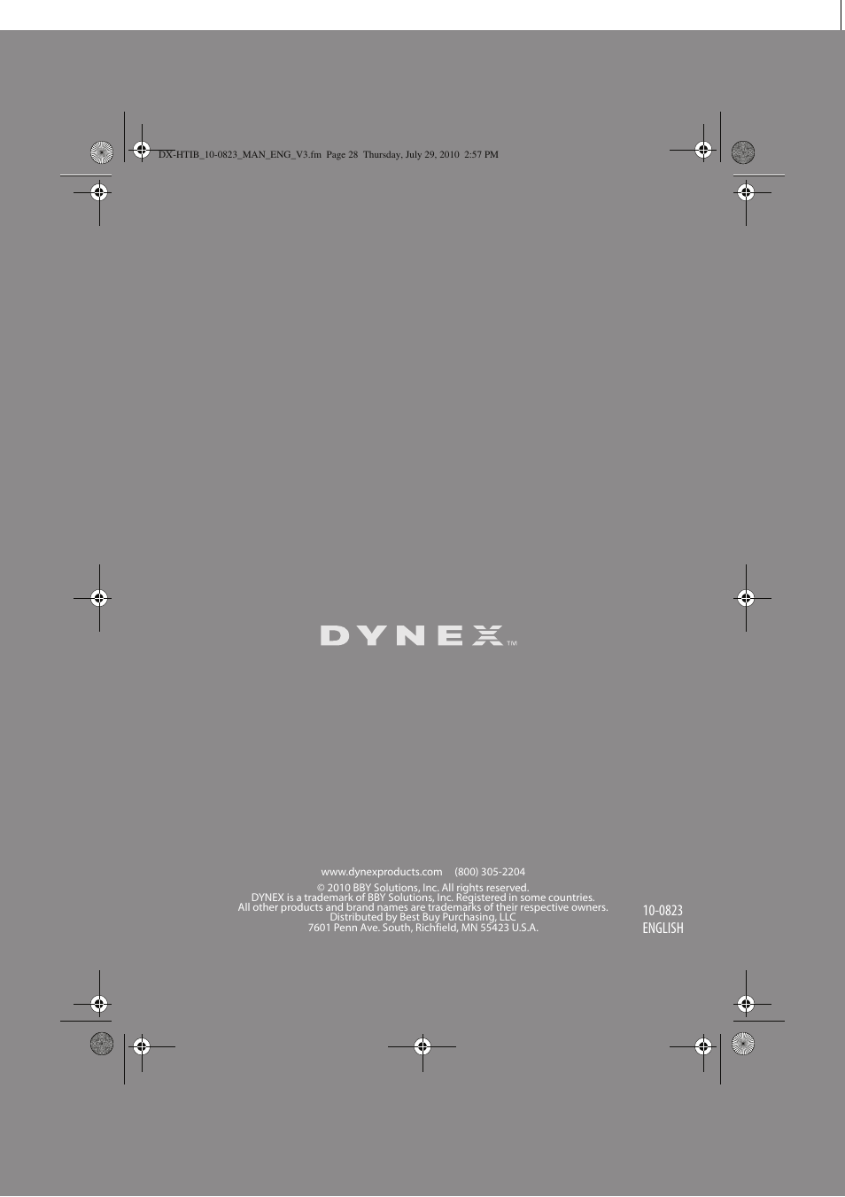 0823 english | Dynex DX-HTIB User Manual | Page 28 / 28