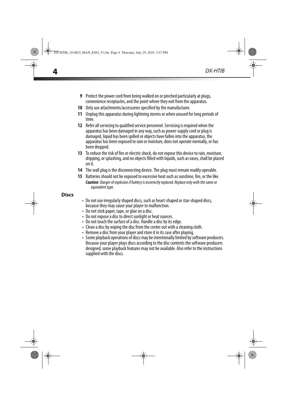 Dynex DX-HTIB User Manual | Page 4 / 28