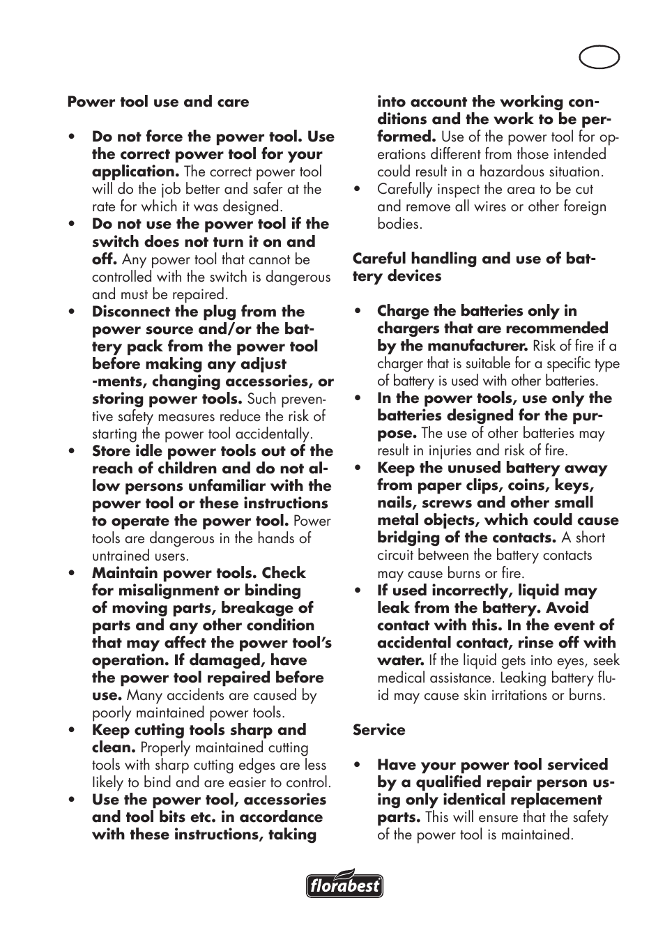 Florabest FAHE 18 A1 User Manual | Page 11 / 108
