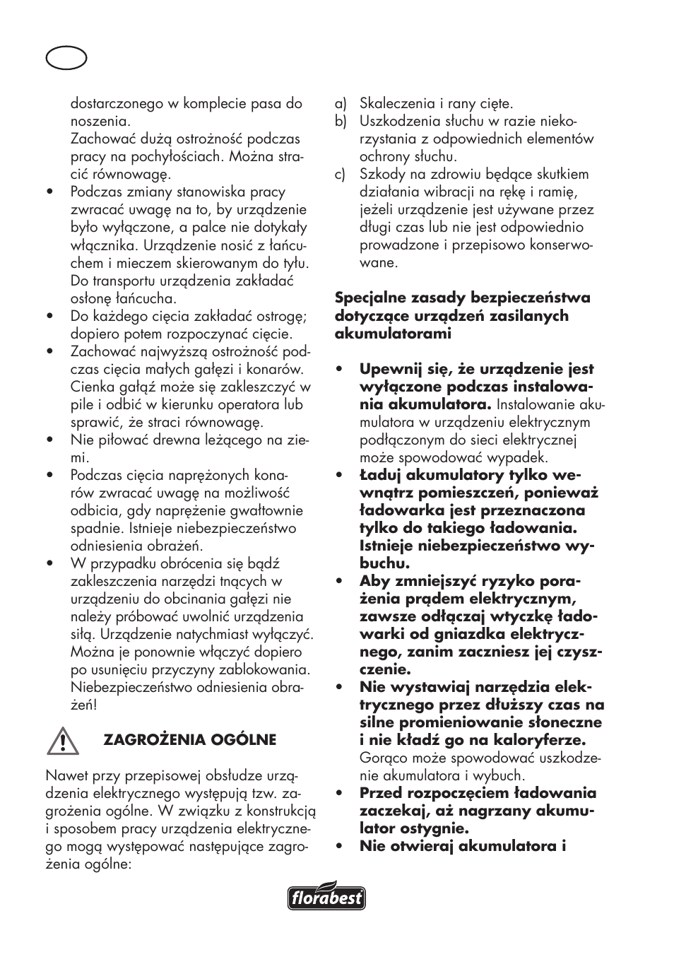 Florabest FAHE 18 A1 User Manual | Page 38 / 108