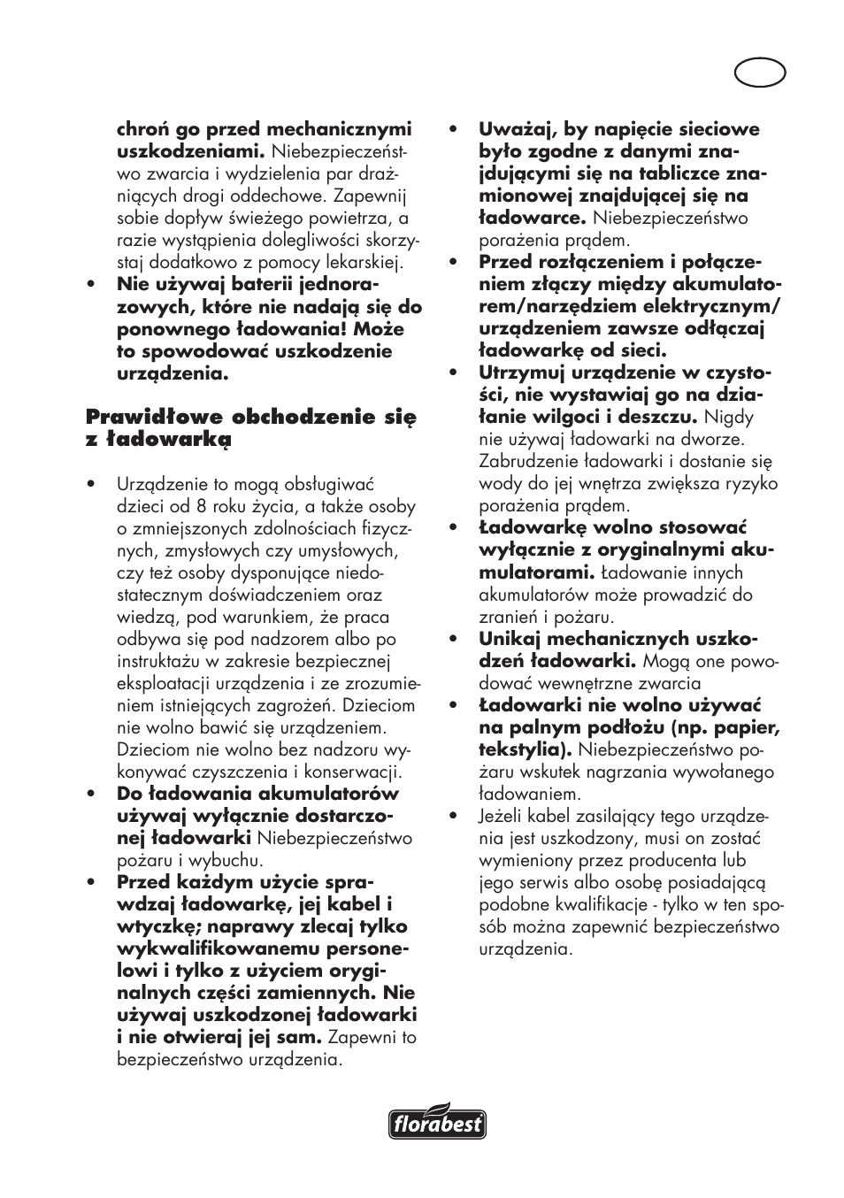 Florabest FAHE 18 A1 User Manual | Page 39 / 108