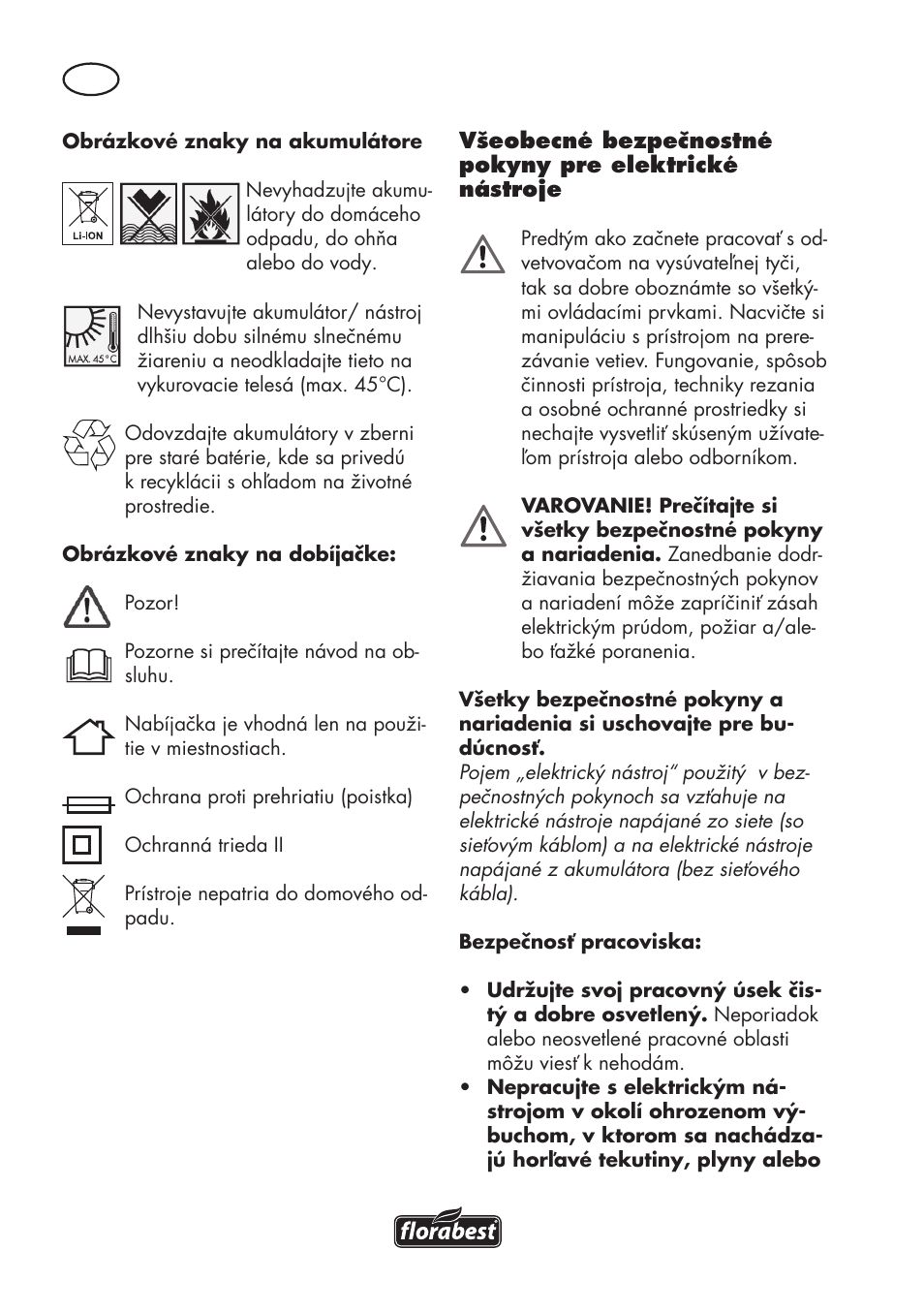 Florabest FAHE 18 A1 User Manual | Page 58 / 108