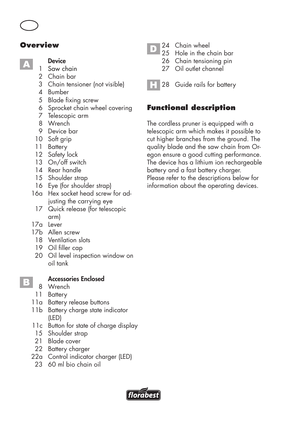 Florabest FAHE 18 A1 User Manual | Page 6 / 108