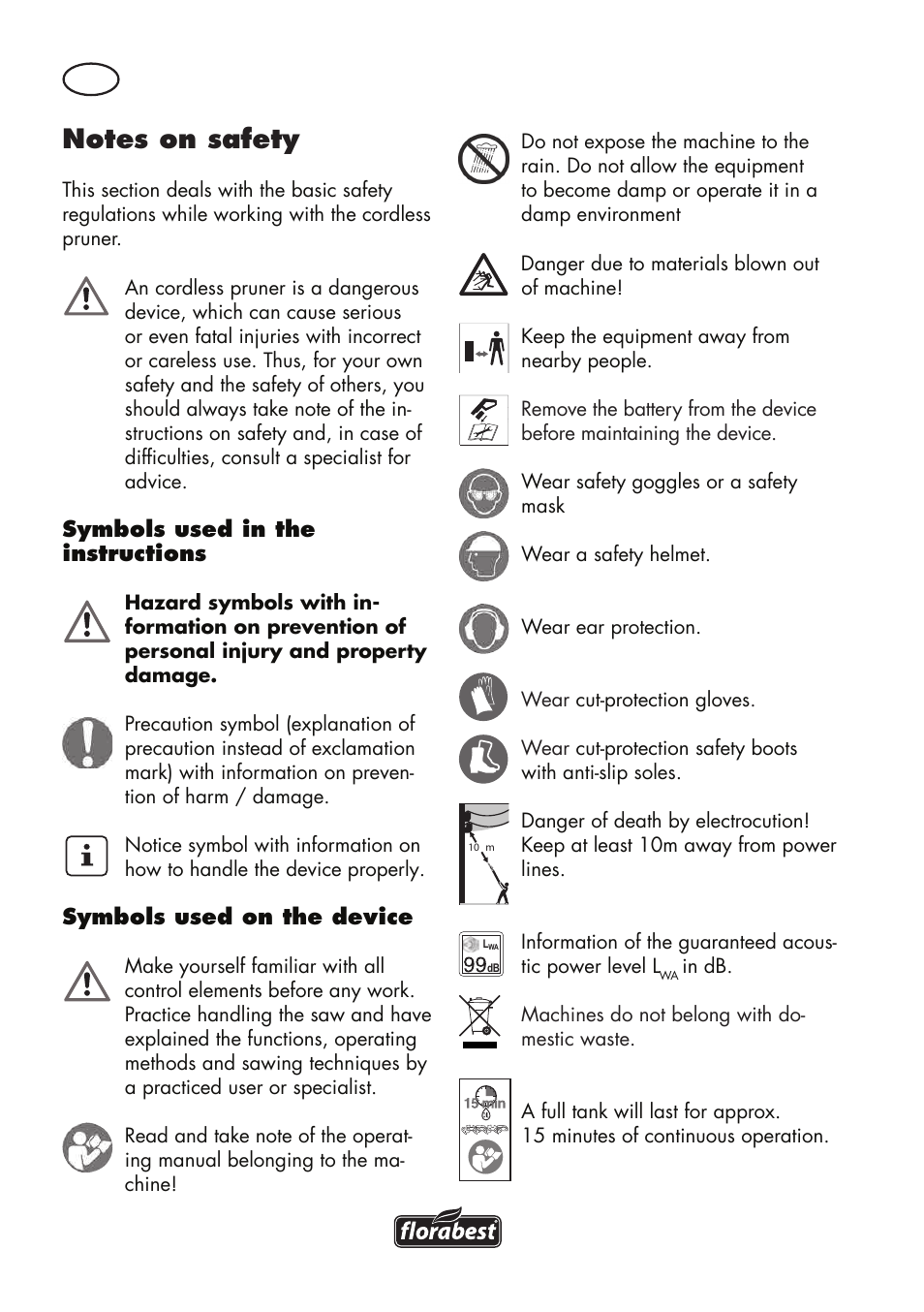 Florabest FAHE 18 A1 User Manual | Page 8 / 108