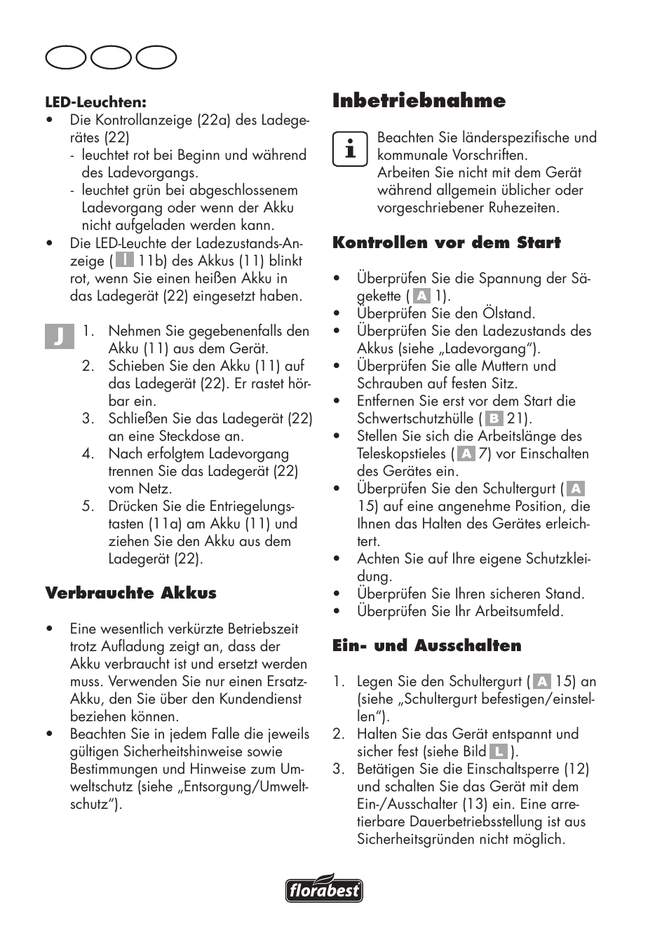 Inbetriebnahme, De at ch | Florabest FAHE 18 A1 User Manual | Page 92 / 108