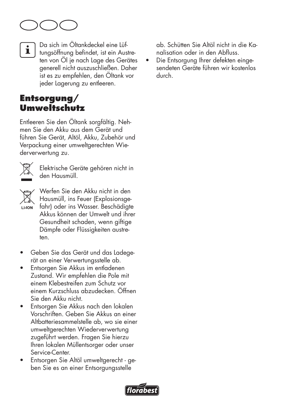 Entsorgung/ umweltschutz, De at ch | Florabest FAHE 18 A1 User Manual | Page 96 / 108
