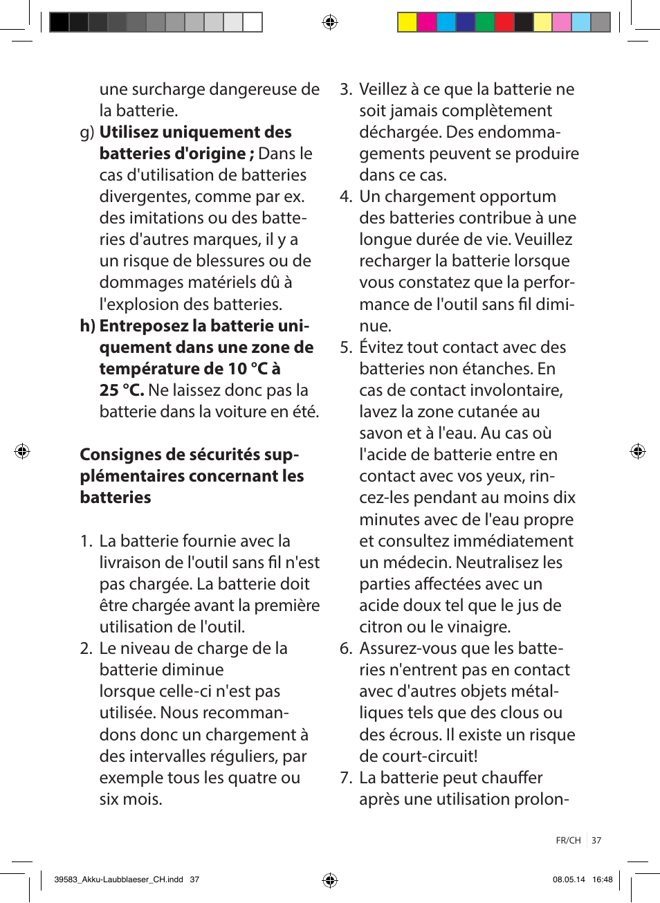 Florabest FLBA 18 A1 User Manual | Page 37 / 84