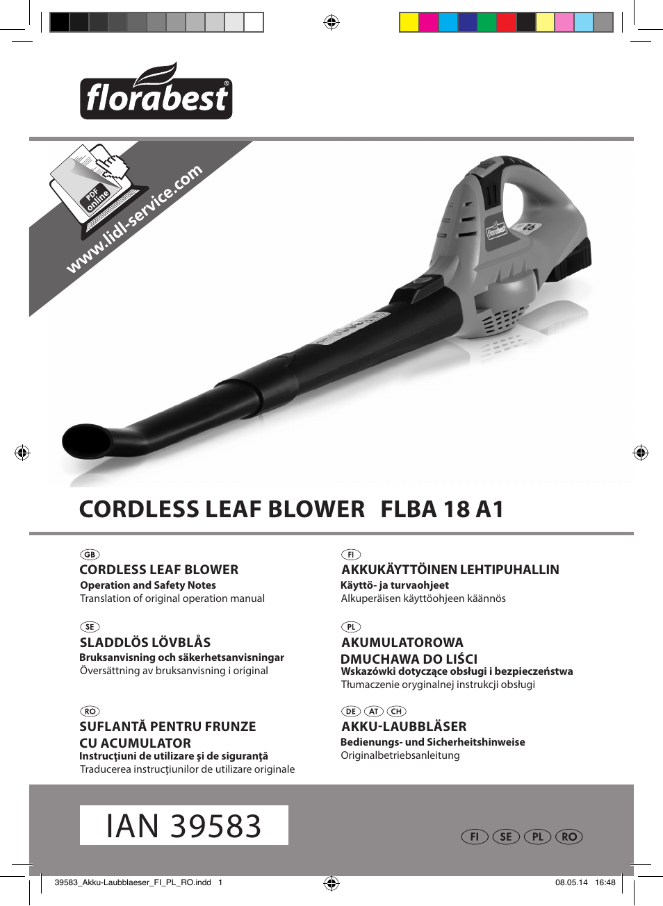 Florabest FLBA 18 A1 User Manual | 117 pages