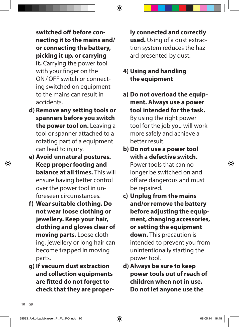 Florabest FLBA 18 A1 User Manual | Page 10 / 117