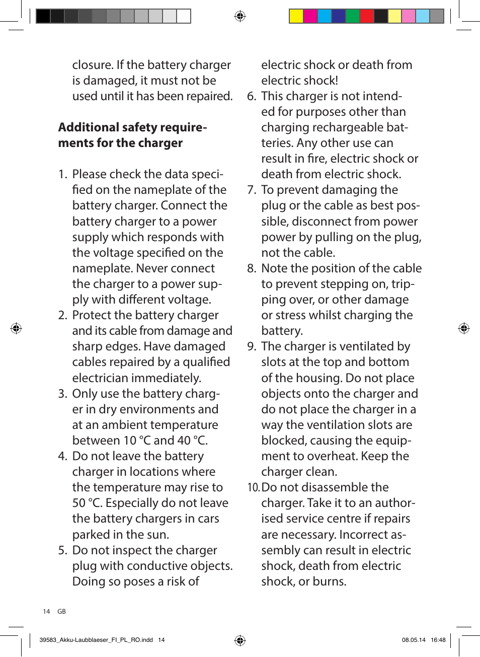 Florabest FLBA 18 A1 User Manual | Page 14 / 117