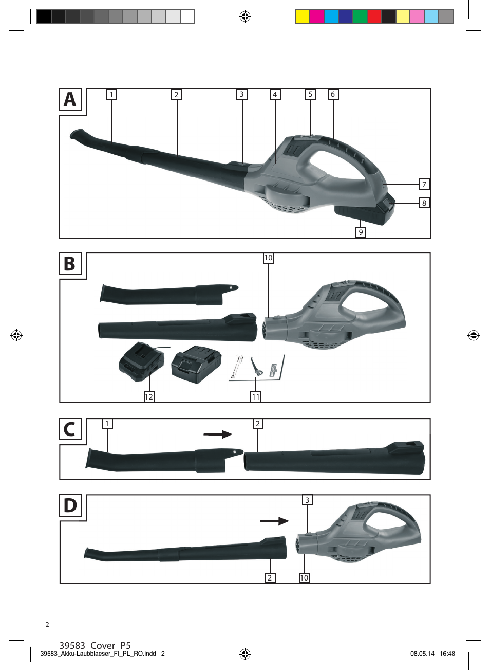 Ab c d | Florabest FLBA 18 A1 User Manual | Page 2 / 117