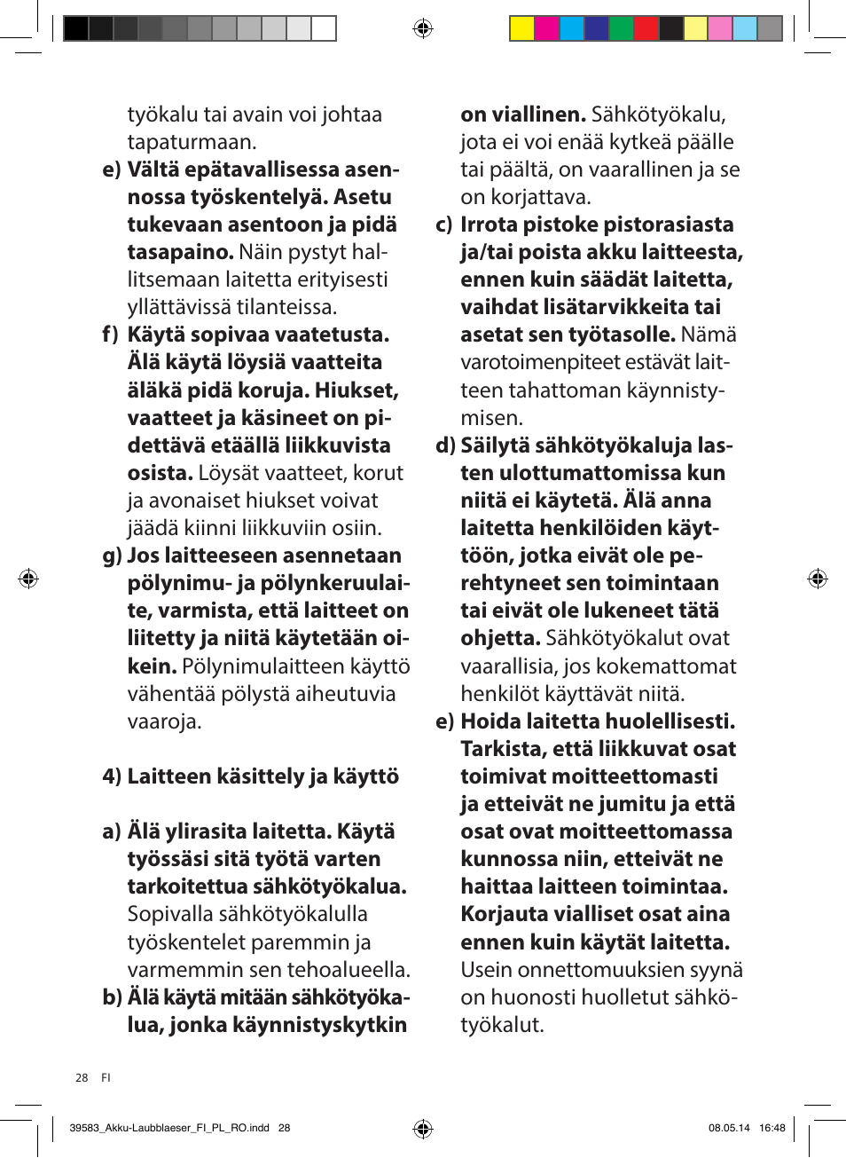 Florabest FLBA 18 A1 User Manual | Page 28 / 117