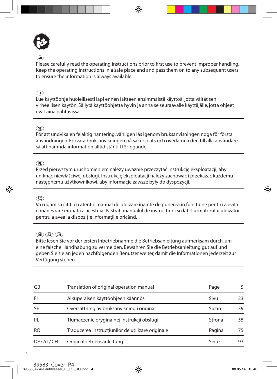 Florabest FLBA 18 A1 User Manual | Page 4 / 117