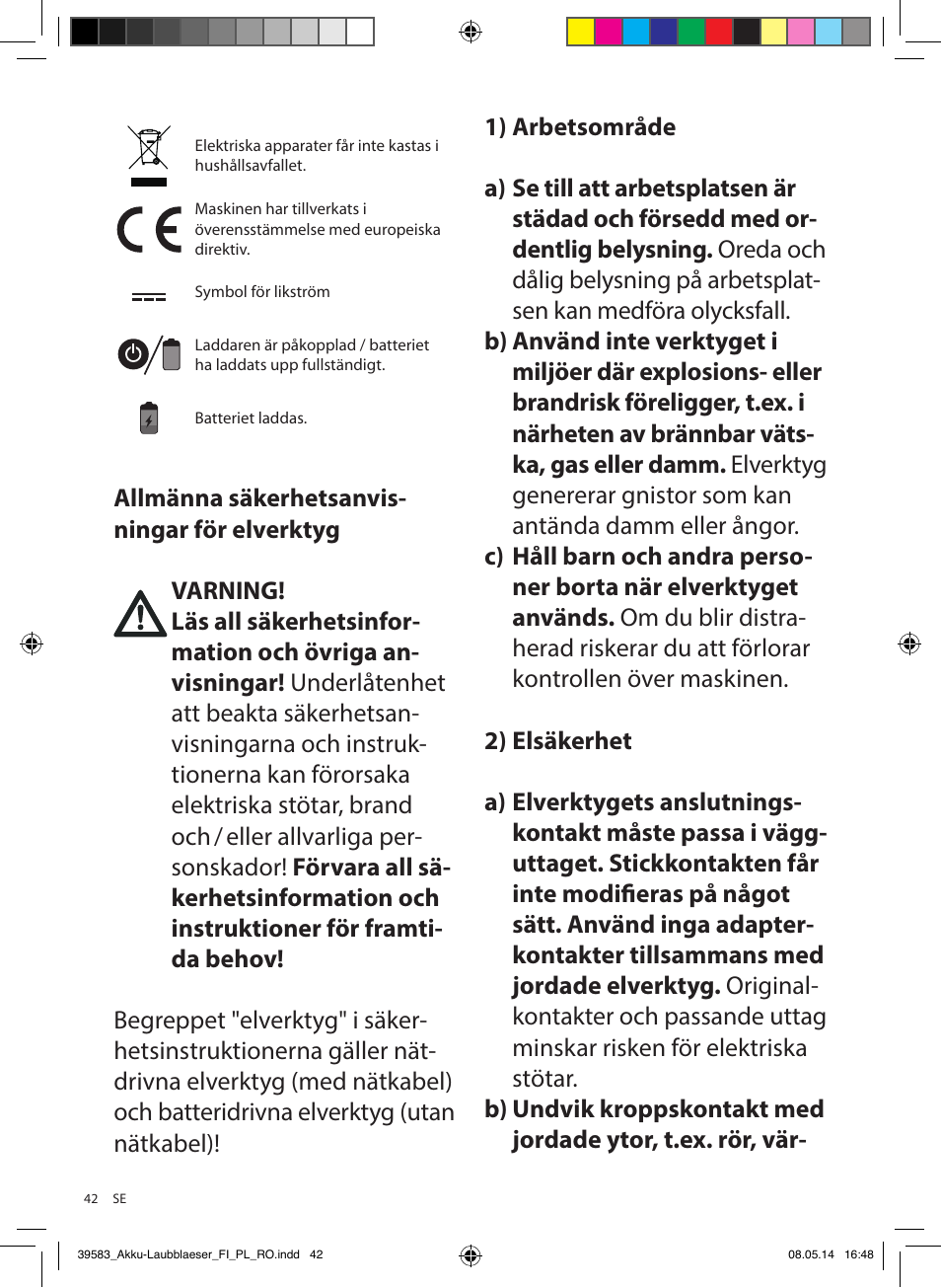 Florabest FLBA 18 A1 User Manual | Page 42 / 117