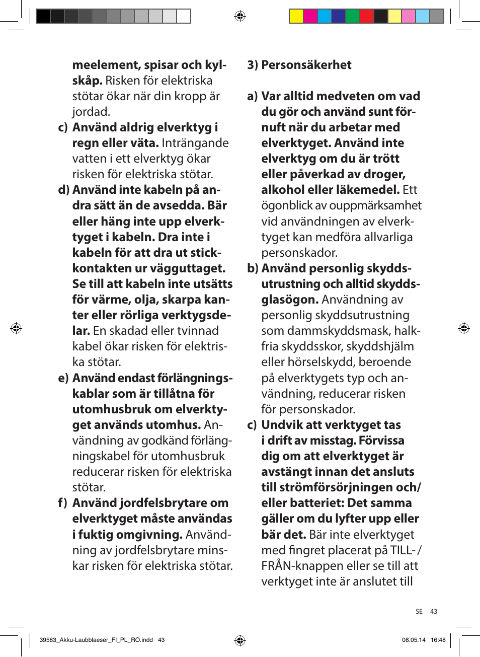Florabest FLBA 18 A1 User Manual | Page 43 / 117