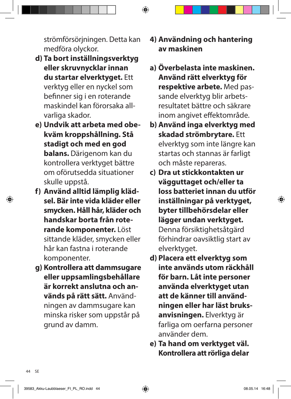 Florabest FLBA 18 A1 User Manual | Page 44 / 117