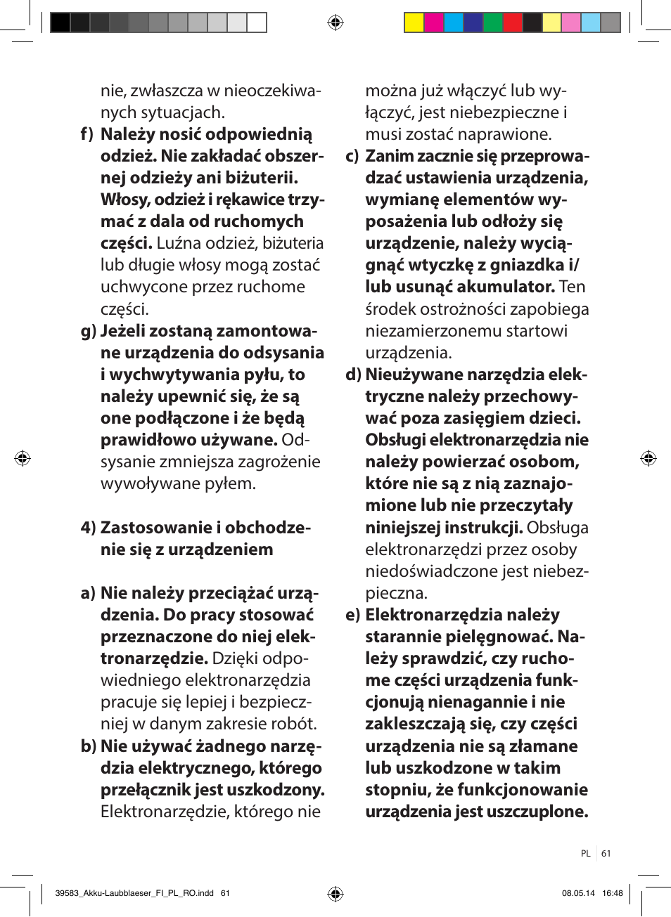 Florabest FLBA 18 A1 User Manual | Page 61 / 117