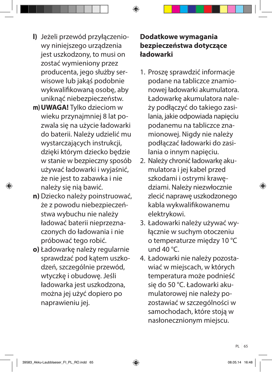 Florabest FLBA 18 A1 User Manual | Page 65 / 117