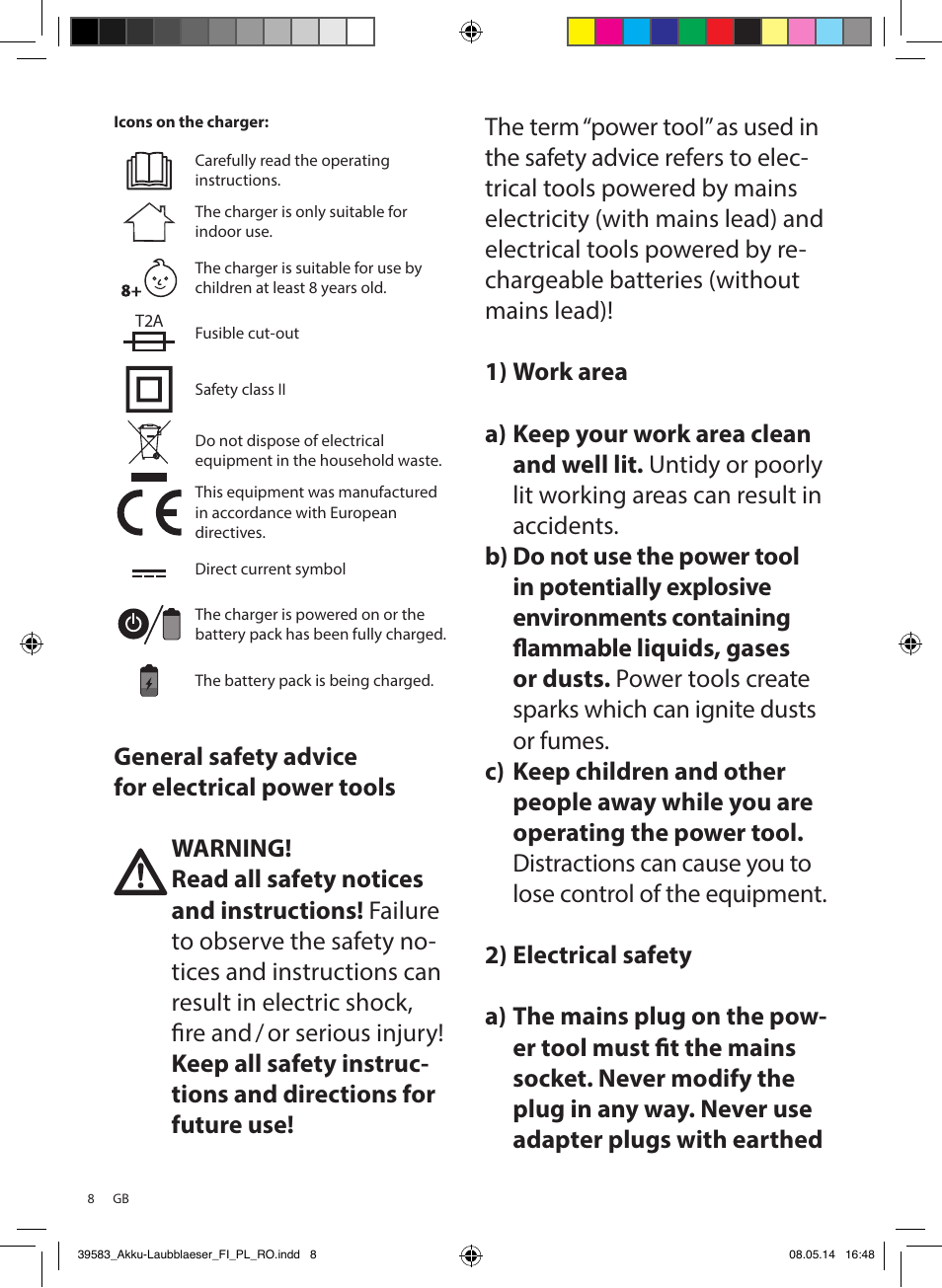 Florabest FLBA 18 A1 User Manual | Page 8 / 117