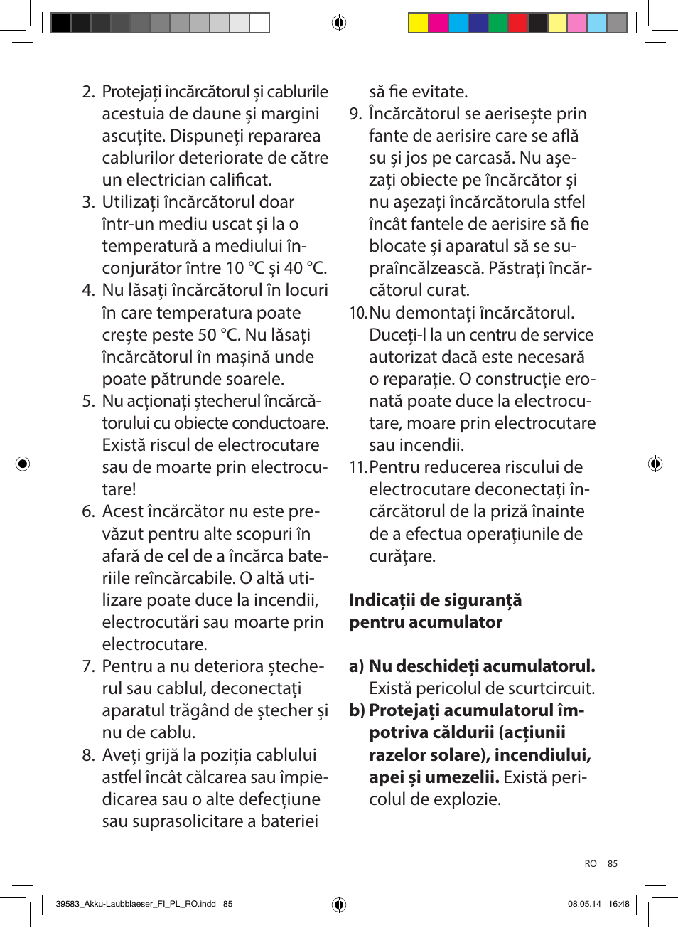 Florabest FLBA 18 A1 User Manual | Page 85 / 117