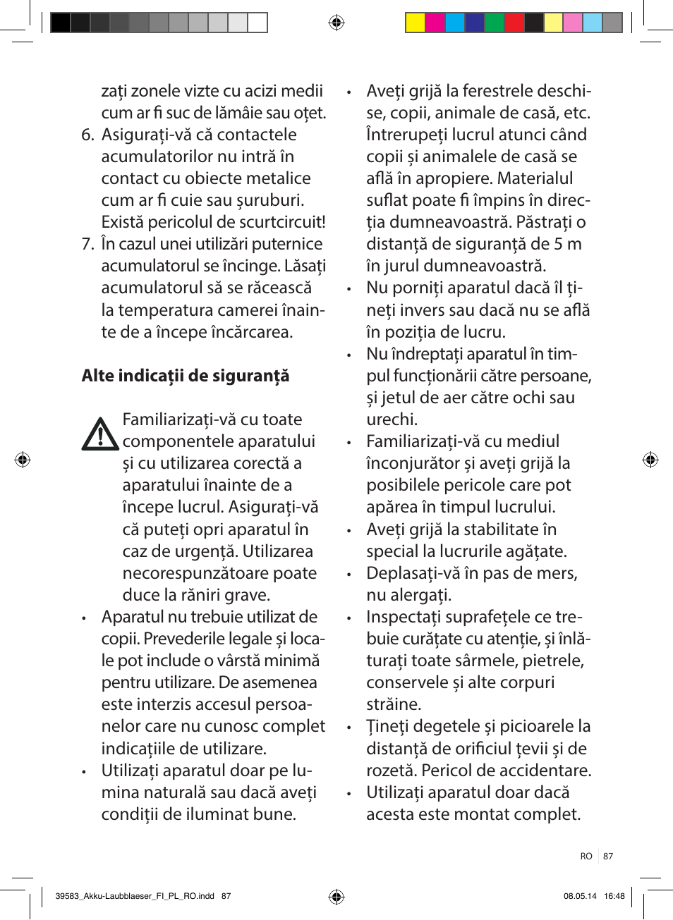 Florabest FLBA 18 A1 User Manual | Page 87 / 117