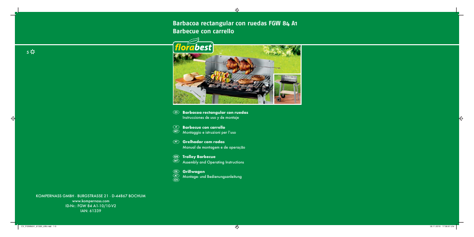 Florabest FGW 84 A1 User Manual | 62 pages